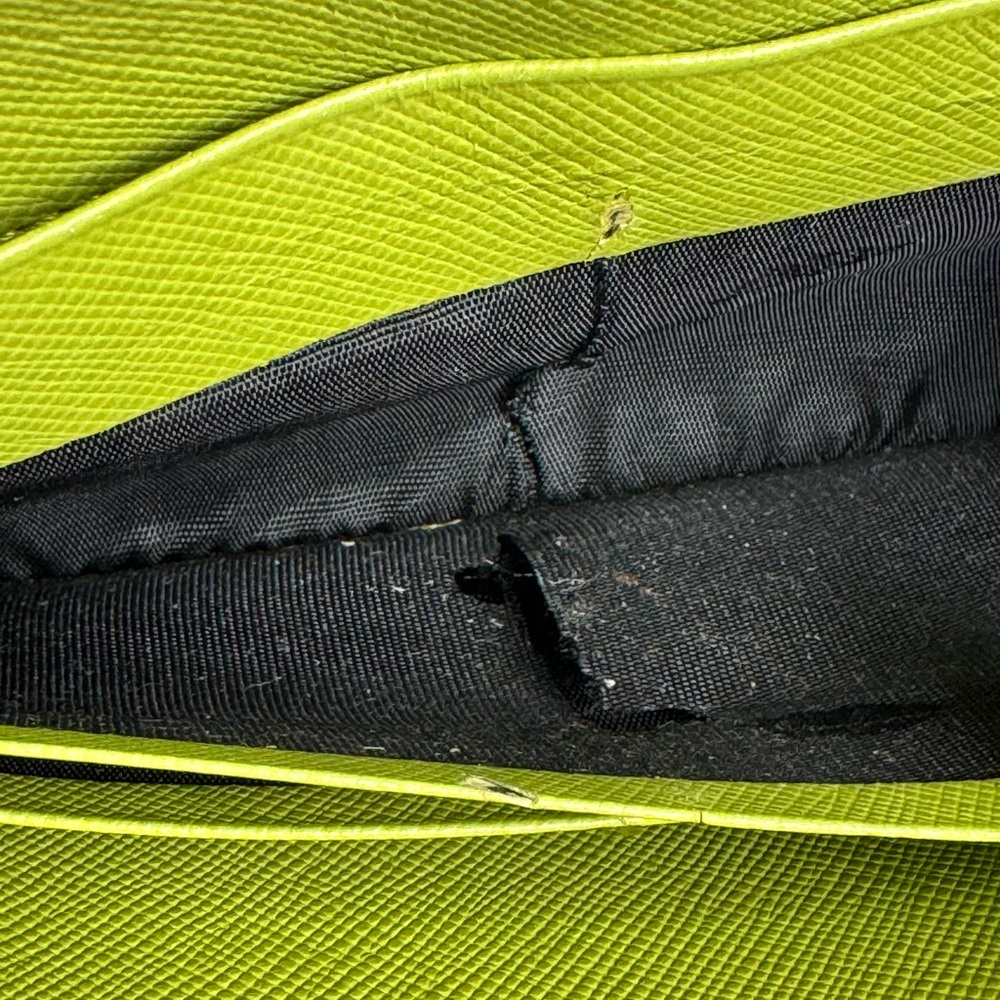 PRADA Tessuto Nylon Zip Around Wallet Green - Picture 12 of 14